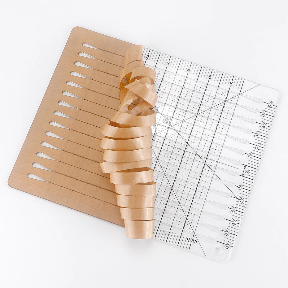 Slotted Acrylic Fabric Strip Cutting Ruler – Quilting Patchwork Template for Precise Strip Cuts