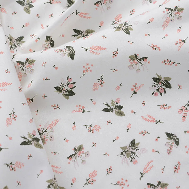 Floral Printed 100% Cotton Twill Fabric – 63" Wide, Sold by the Half Meter | Quilts, Bedding & DIY Sewing