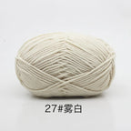 Hilo de algodón con leche de 4 cabos – 80% algodón, 20% fibra de leche | ~90 m (~98 yd) por madeja | Tejido a mano y a crochet
