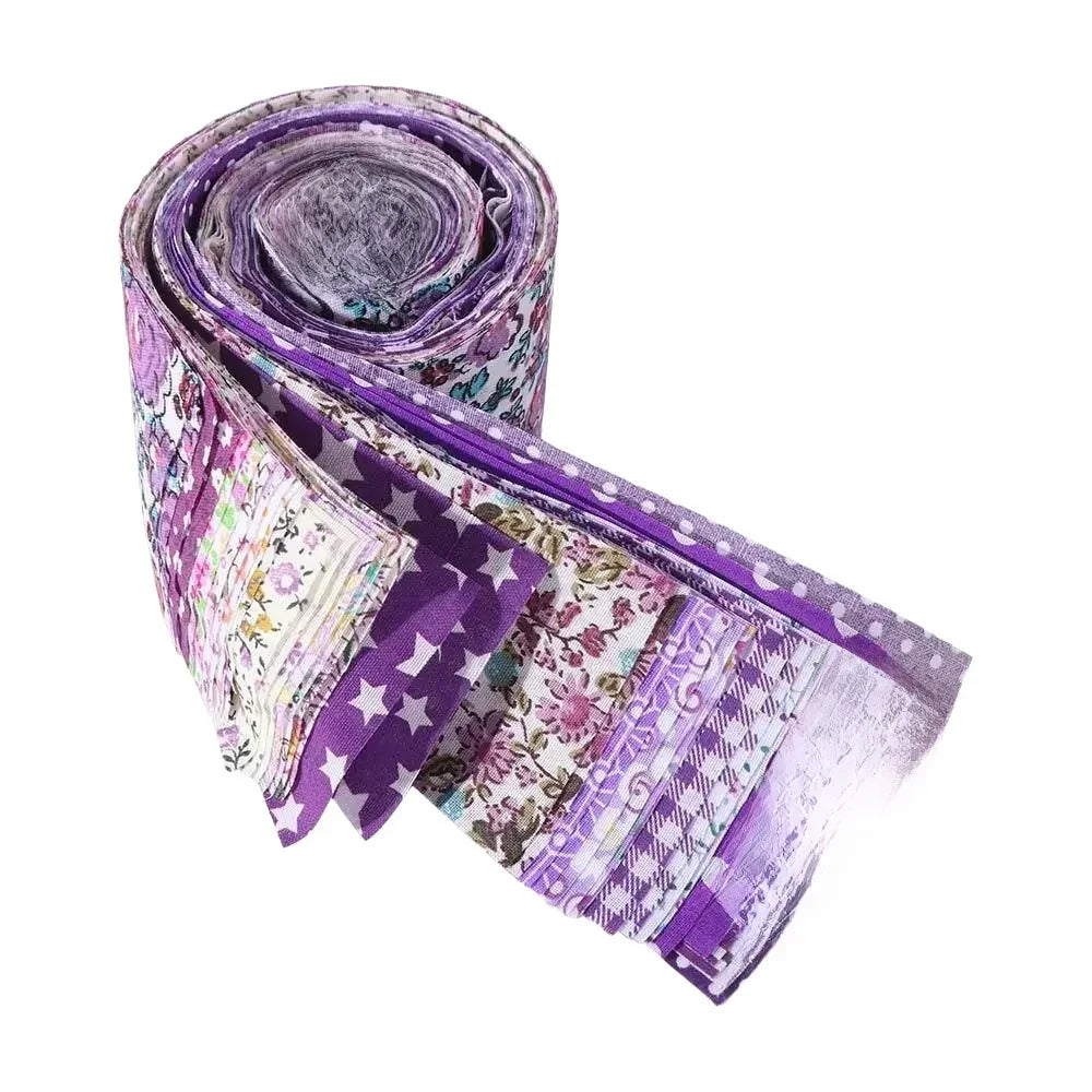 40 Precut Fabric Strips – Floral Quilting Jelly Roll, 20 Assorted Prints, 2.5" x 19.5"