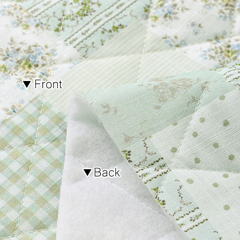 French Floral Quilted Cotton Fabric – 57" Wide, 100% Cotton | Winter Jackets, Quilts & DIY Sewing (3 Sizes)