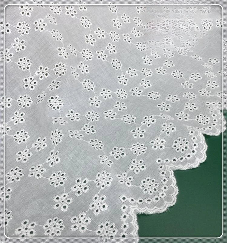 Floral Embroidery Cotton Lace Fabric | Hollow Out | 135cm Wide | Sold by the Yard