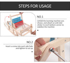 Kit de telar plegable multiartesanal de madera – Telar de mesa con 12 madejas de lana
