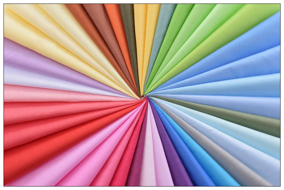 38-Piece Dyed Solid Color Twill Cotton Fabric Set – 20x30cm Precut Squares