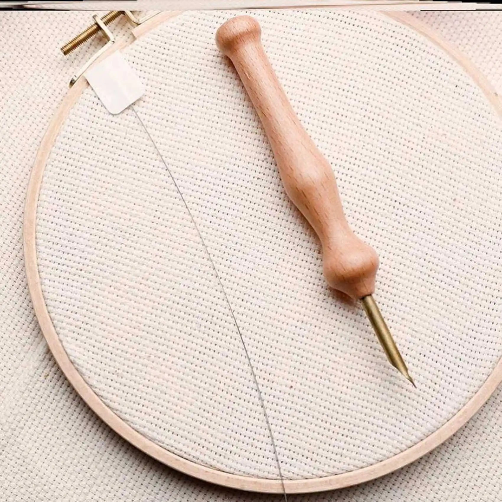 Punch Needle Cloth Fabric – 2-Pack Linen Embroidery Fabric for Punch Needle & Rug Punch (67 x 50 cm)