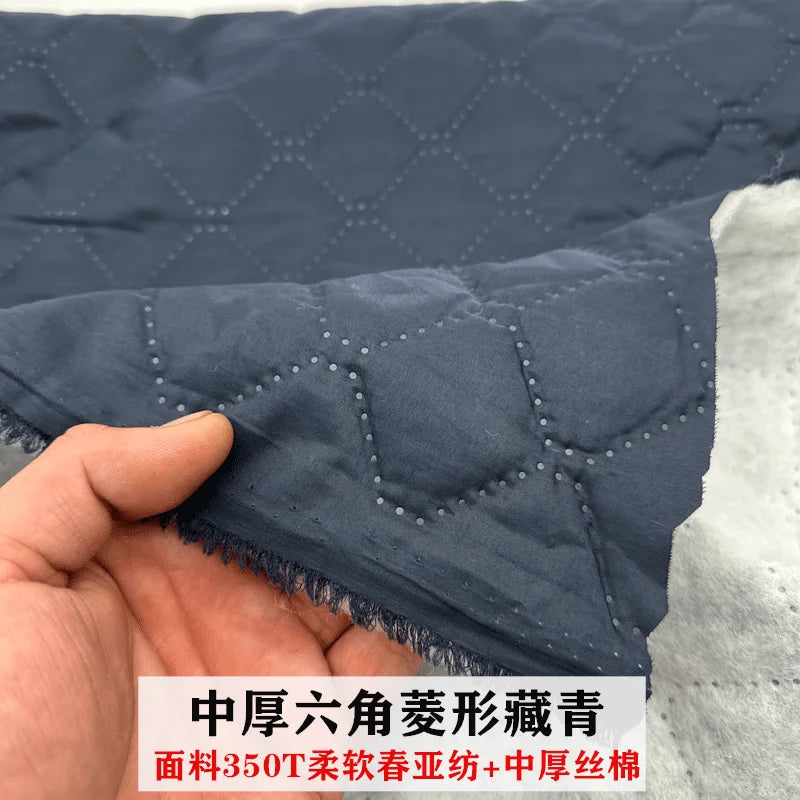 Quilted Lining Fabric by the Meter – 100cm x 145cm Polyester Sewing Cloth