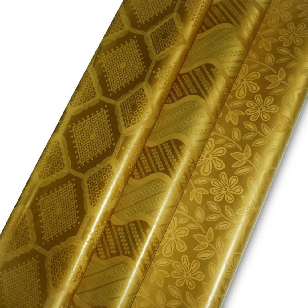 Feitex Bazin Riche Guinea Brocade 100% Cotton Fabric | 160cm Wide | 5 or 10 Yards | African Celebration