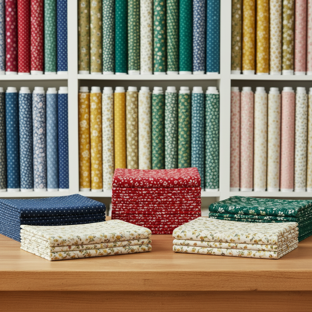 Cotton Fabrics Collection Banner - With Red