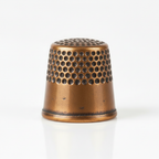 Retro antique copper metal thimble for sewing, quilting and embroidery